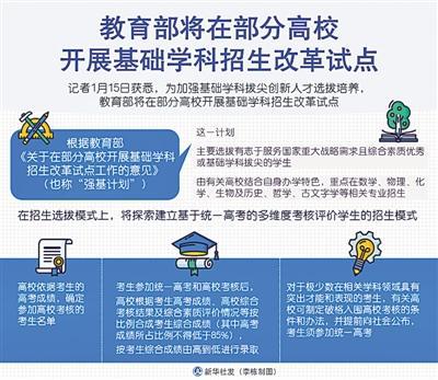 取代自主招生 “强基计划”将带来这些变化