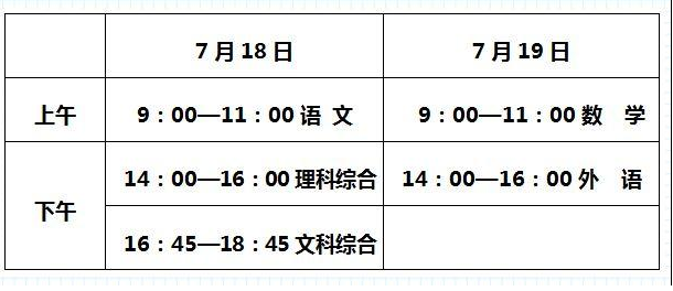 河北中考时间确定：7月18日至19日举行